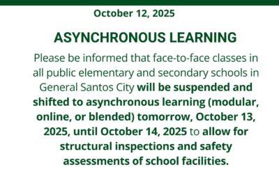 Face-to-Face Classes Suspended—Asynchronous Learning (October 13-14, 2025)